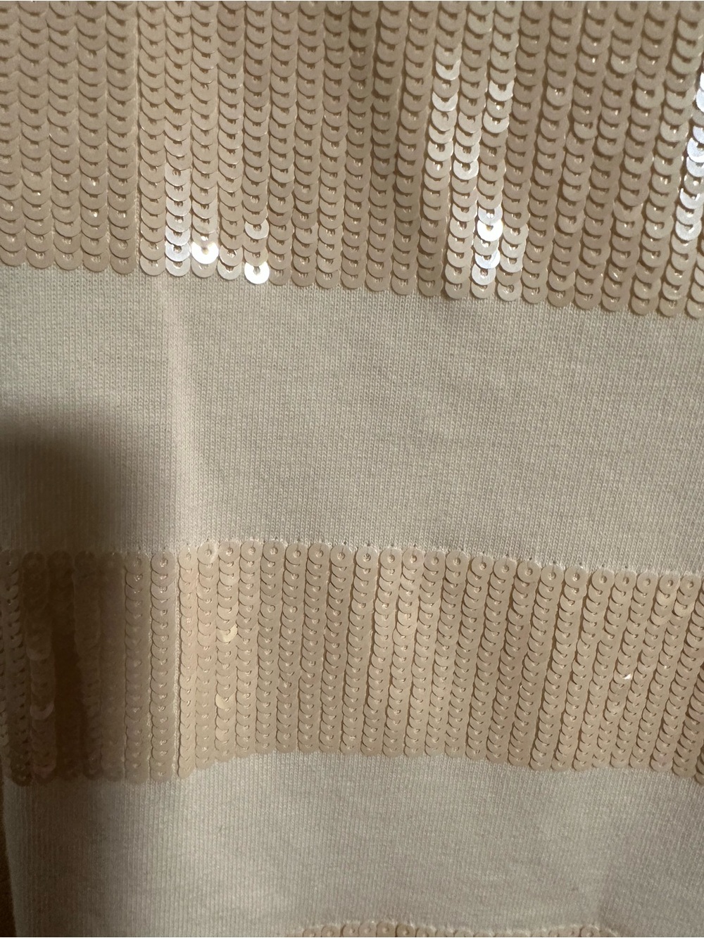 J.Crew cream sequin stripe shirt NWT XL - Picture 10 of 12